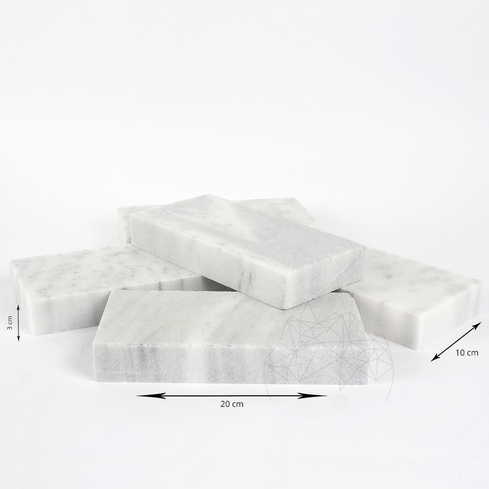 Piatra Cubica Marmura Kavala Neslefuita 20 x 10 x 3cm