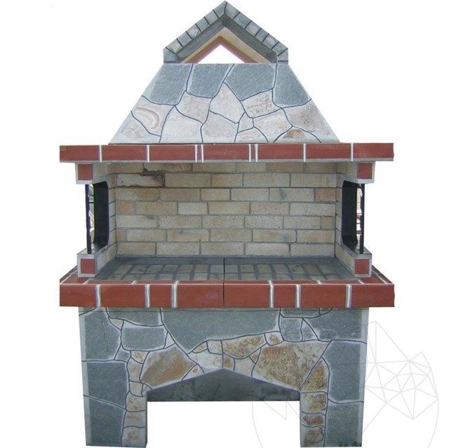 Gratar Gradina Mare cu sistem grill – Placat cu piatra poligonala