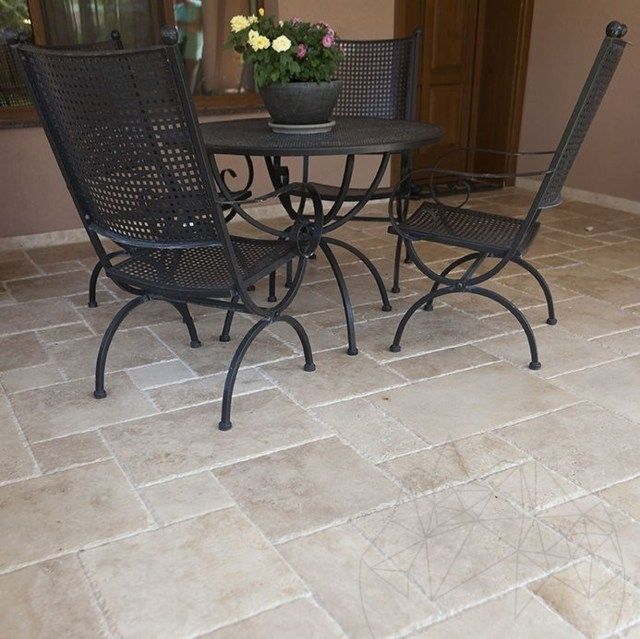 Travertin Classic Cross Cut French Pattern Set, Periat si Daltuit 3 cm