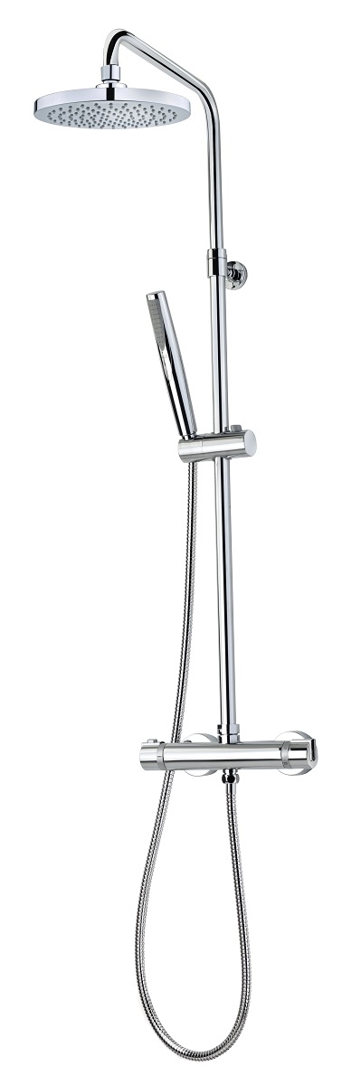 Coloana de dus Teka MT Plus cu baterie termostatata palarie 200mm para cu 1 functie crom