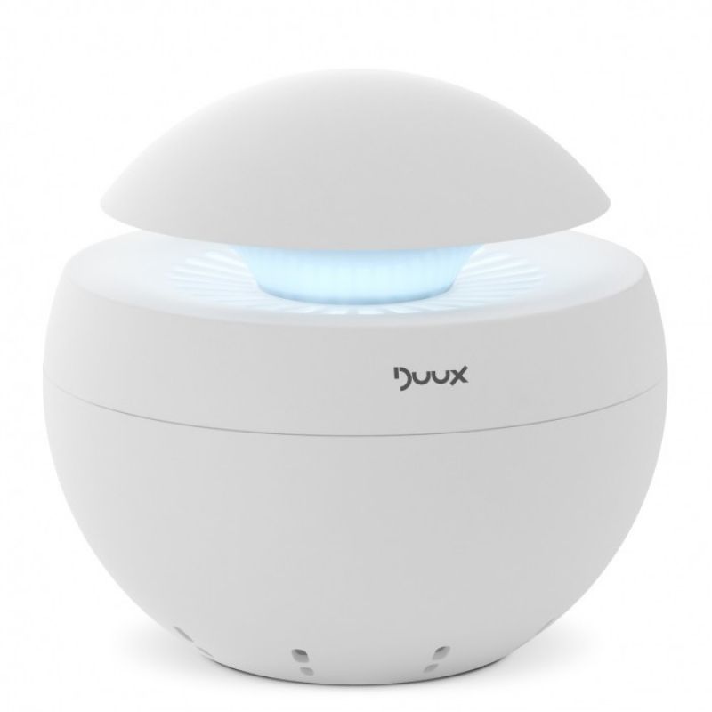 Purificator aer Duux alb Difuzor aroma Ionizare Debit aer 68 mc/ora Consum 5W/h Veioza Filtrare cu hepa si carbune