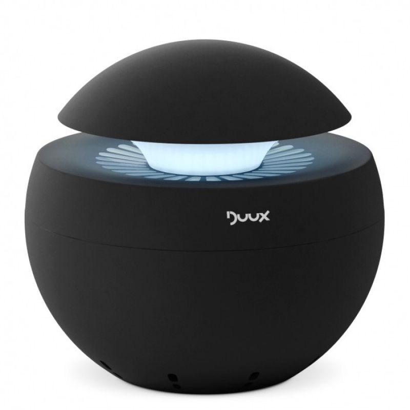 Purificator aer Duux negru Difuzor aroma Ionizare Debit aer 68 mc/ora Consum 5W/h Veioza Filtrare cu hepa si carbune