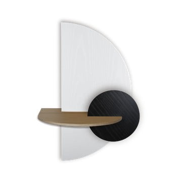 Poliță modulară din 3 piese Woodendot Alba M, alb