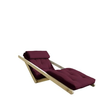 Șezlong extensibil Karup Design Figo Natural, roșu închis
