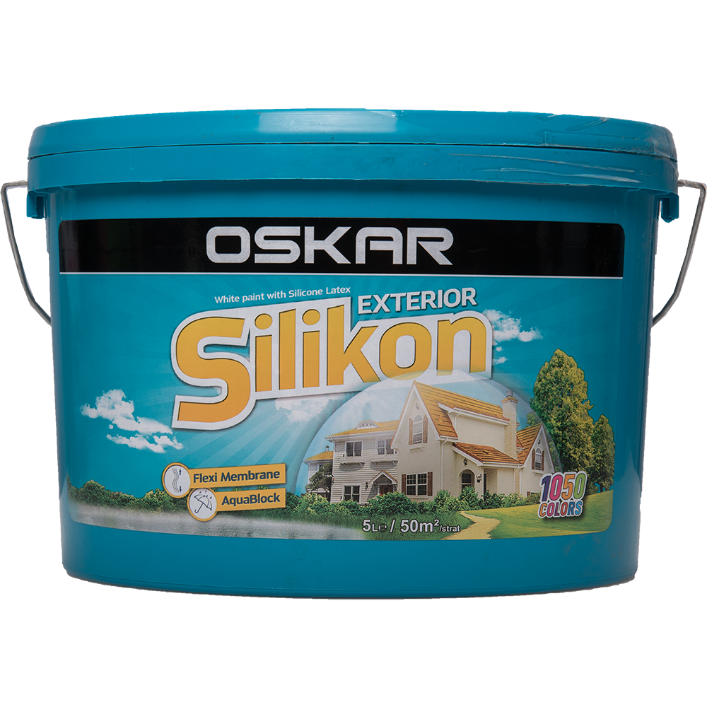 Vopsea lavabila pt exterior Oskar Silikon Latex 5 L