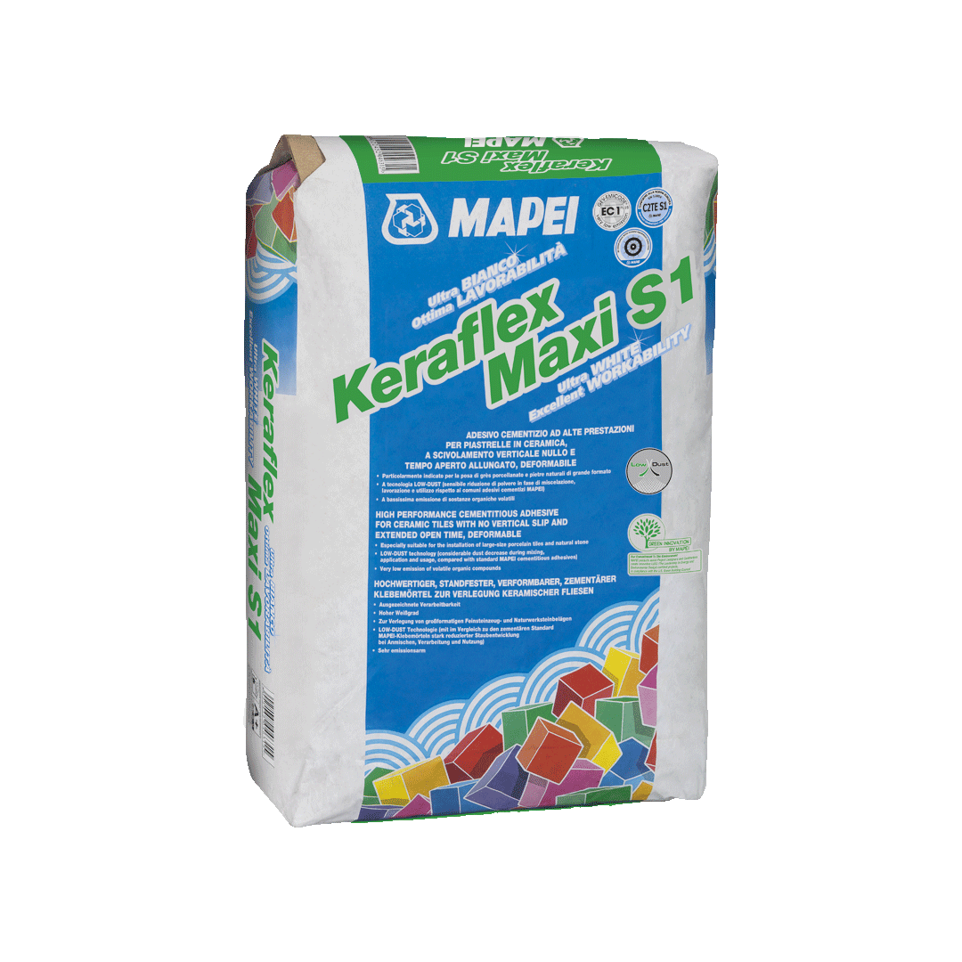 Adeziv pentru plăci ceramice și roci naturale, Mapei Keraflex Maxi S1, 25 kg