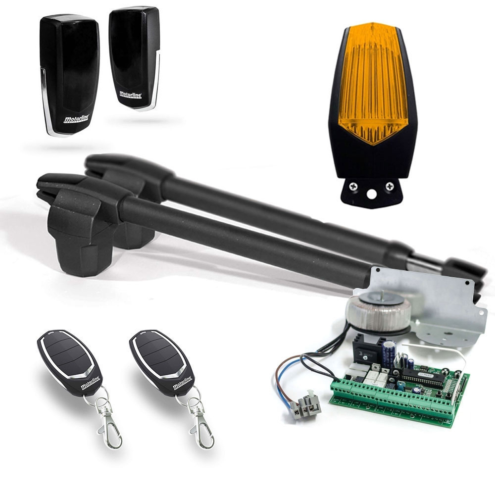 Sisteme porti batante Kit automatizare poarta batanta Motorline LINCE 300 – 24V, 2.5 m/canat, 250 Kg/canat, 60 W