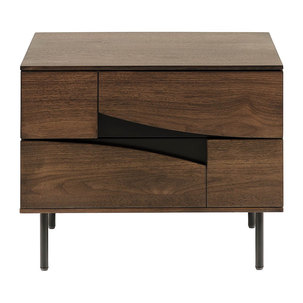 Noptiera in decor de lemn de nuc Kave Home Cutt