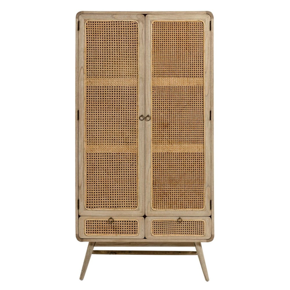 Sifoniere Dulap Kave Home Nalu, 90 x 175 cm, maro deschis