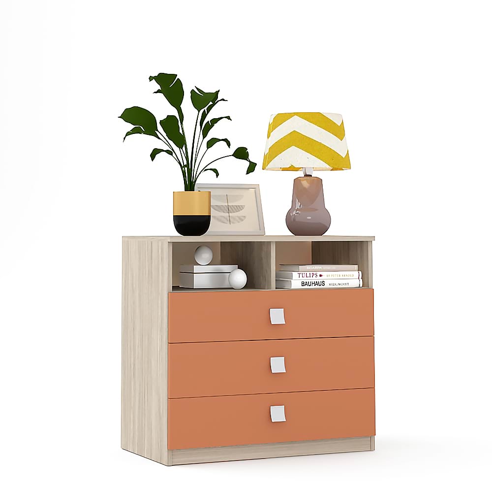 Comoda LINEA 3 sertare, Oak, Ginger
