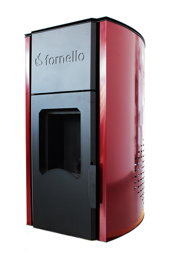 Termosemineu centrala peleti Fornello Royal 25 kw , complet echipat pentru incalzire, pompa, vas expansiune, automatizare, telecomanda, buncar peleti tiraj fort