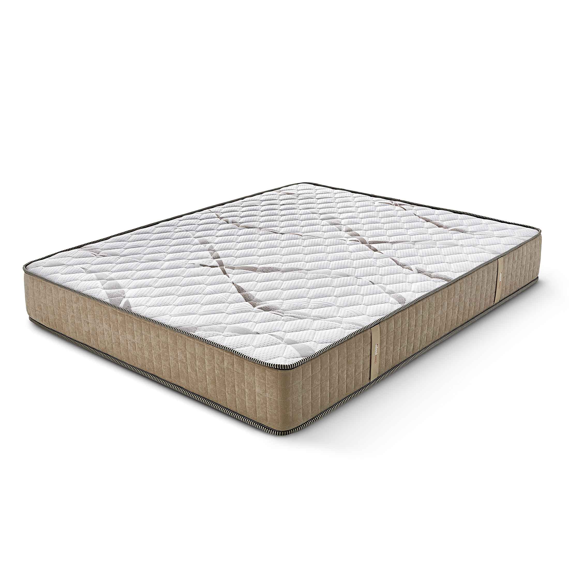 Saltea Ideal Sleep HOTEL SERIES LUX, superortopedică, cu spumă poliuretanică și arcuri, husă cu aerisire optimă, Grosime 25 cm – 120×200